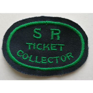 Embroidered Cap Badge: S.R. Ticket Collector (E.O.L.) - SAVE 40% !!