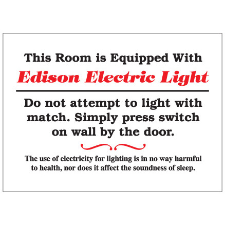 Replica E/S: Edison Electric Light