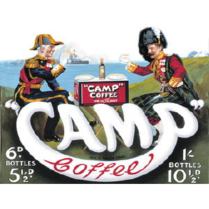 Metal Fridge Magnet (FH): Camp Coffee