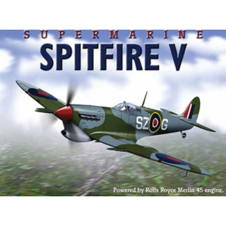 Metal Fridge Magnet (AE): Supermarine Spitfire V