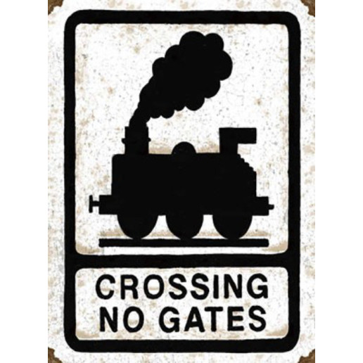 Metal Fridge Magnet (RL): Crossing No Gates