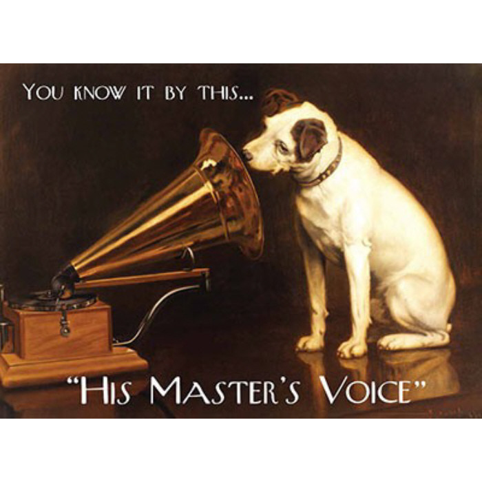 Metal Fridge Magnet (FH): His Master's Voice