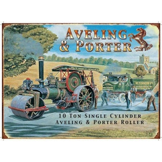 Metal Fridge Magnet (TR): Aveling & Porter 10 Ton Steam Roller
