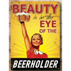 Metal Fridge Magnet (HU): Beauty Is In The Eye Of The Beerholder