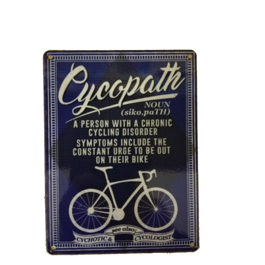 Metal Fridge Magnet (HU): Cycopath - A Person with a Chronic Cycling Disorder