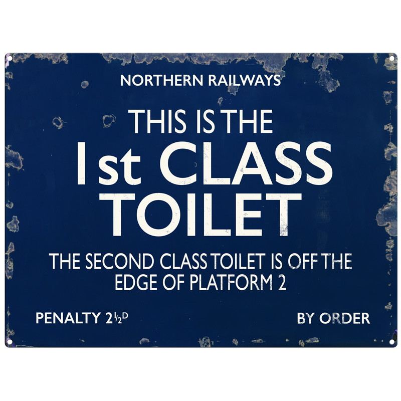 Metal Fridge Magnet (RL): This is the 1st Class Toilet
