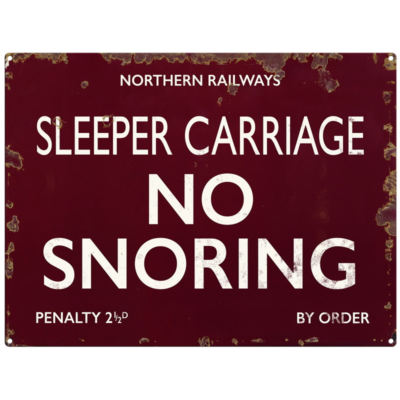 Metal Fridge Magnet (RL): Sleeper Carriage - No Snoring
