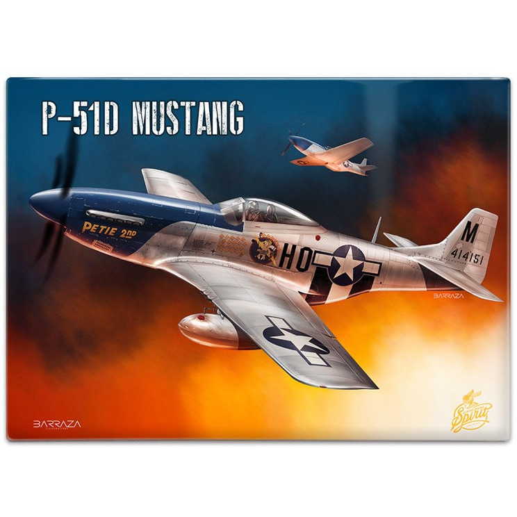 Metal Fridge Magnet (AE): P-51D Mustang