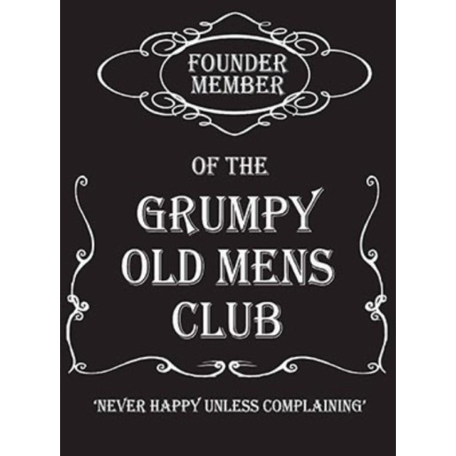 Metal Fridge Magnet (HU): Founder Member Grumpy Old Mens Club