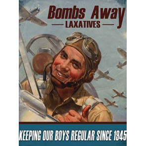 Metal Fridge Magnet (MW): Bombs Away Laxatives