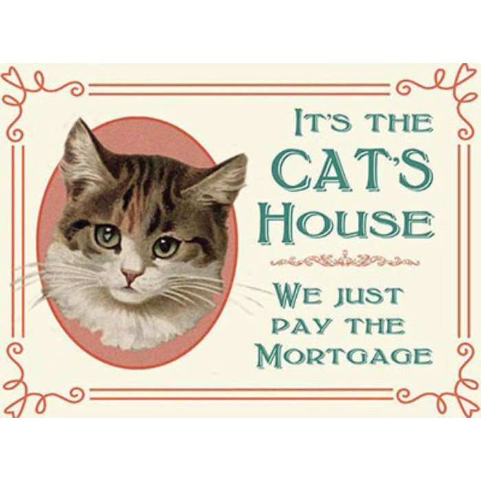 Metal Fridge Magnet (DC): It's The Cat's House