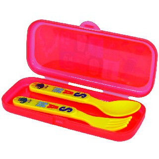Fireman Sam Cutlery GoPak with Case (Colour Burn) (E.O.L.) - SAVE 35% !!