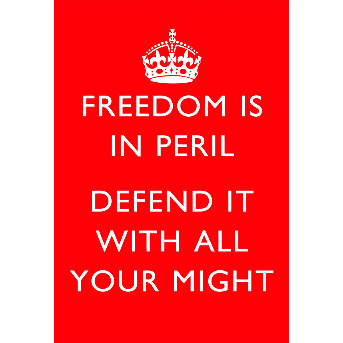 Poster (Spirit of Britain) - Freedom Is In Peril (E.O.L.) - SAVE 15% !!