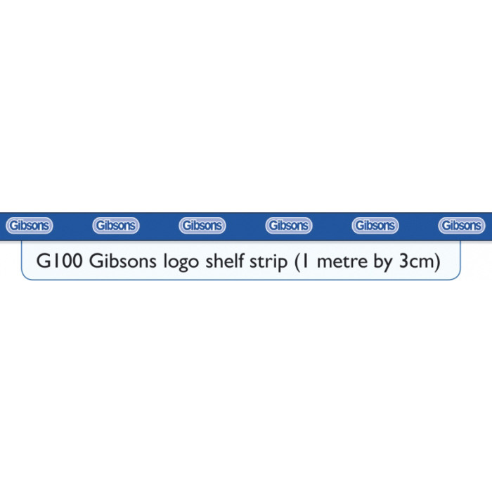 Gibsons P.O.S. - Logo Shelf Strip (1 metre x 3 cm) (E.O.L.)
