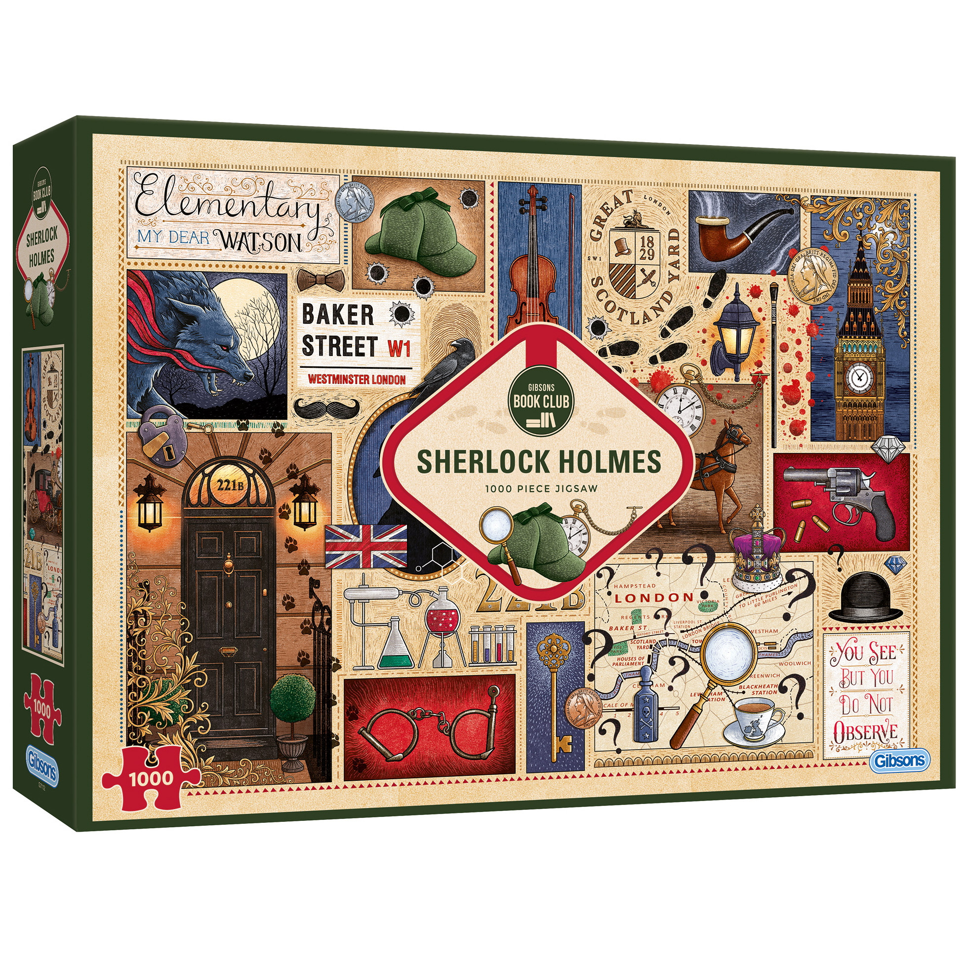 Jigsaw: Book Club: Sherlock Holmes (1000 pce) (E.O.L.) - SAVE 25% !!