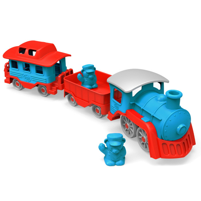 Green Toys Blue Train with Wagon & Brake Van (100 x 546 x 110mm) (2 Yrs+)