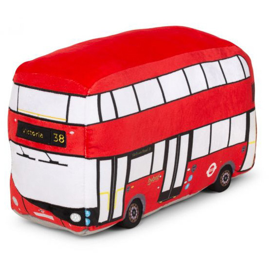 Red Bus Plush Soft Toy - Large (50 x 19 x 26cm) (E.O.L.)