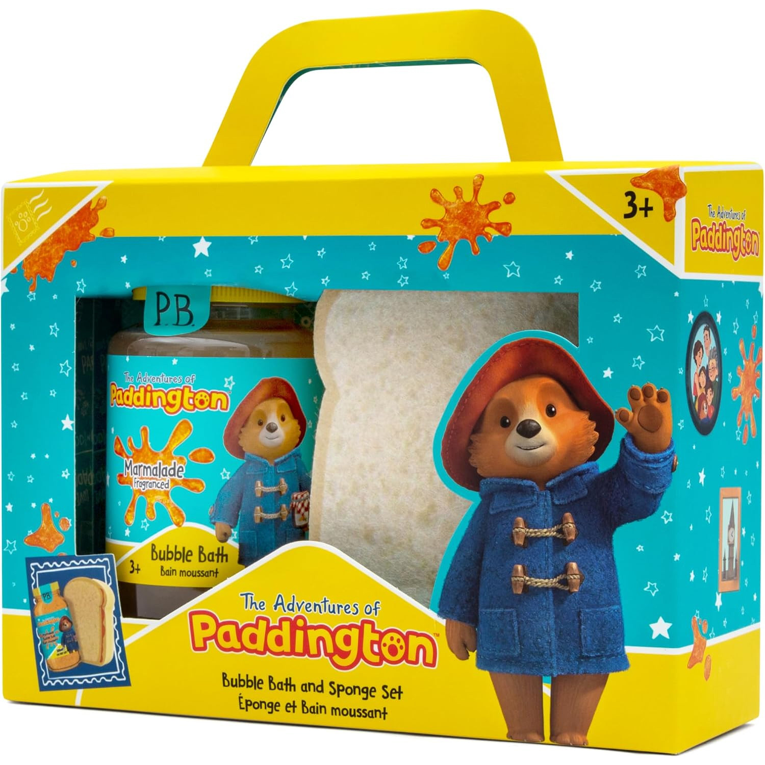 The Adventures of Paddington Marmalade Sandwich Bubble Bath & Sponge Gift Set (NEW)