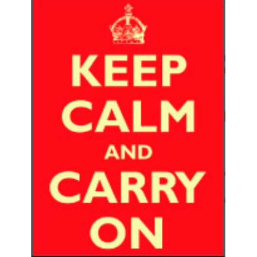 (HIDDEN) Enamel Fridge Magnet: Keep Calm and Carry On