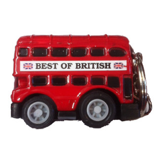 Keyring: Red DD Bus 3.2cm P/B (E.O.L.) - SAVE 15% !!