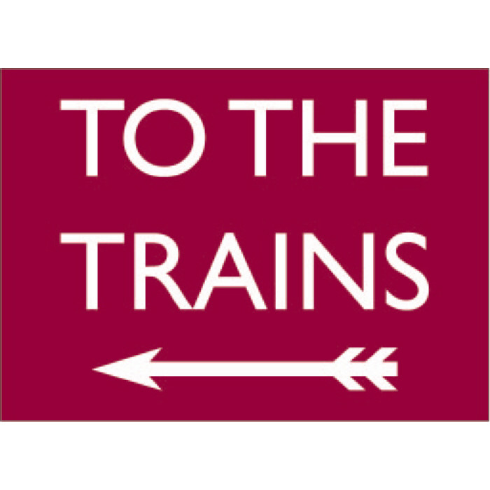 (HIDDEN) Replica E/S: To The Trains Left Arrow (Maroon)