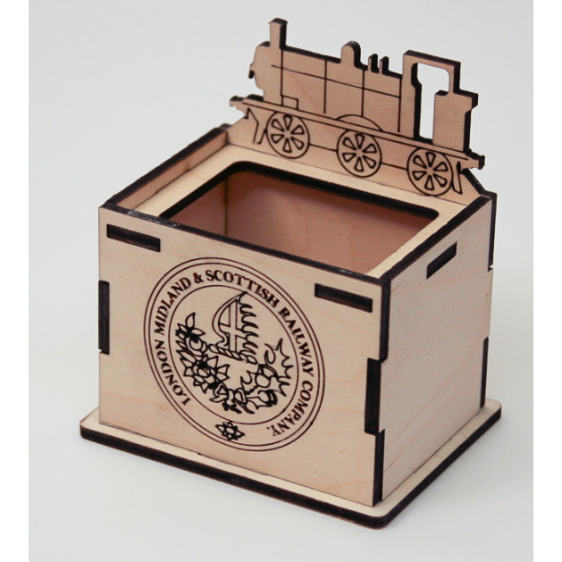 Wooden Pencil Pot with Loco - LMS (E.O.L.) - SAVE 25% !!