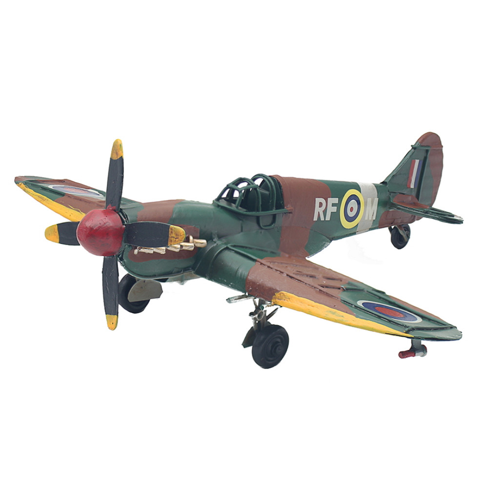 Vintage Metal Spitfire Plane Model (28 x 25 x 9cm) (E.O.L.) - SAVE 15% !!