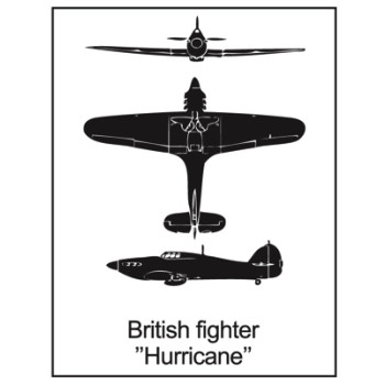Enamel Fridge Magnet: British Fighter - Hurricane