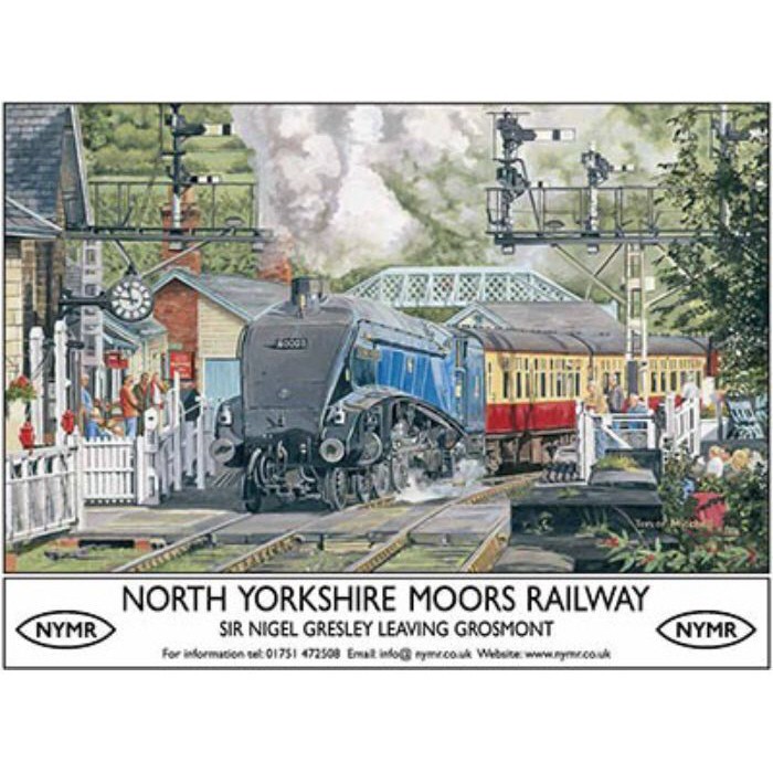 Medium Metal Sign (RL): NYMR - Sir Nigel Gresley (NEW)