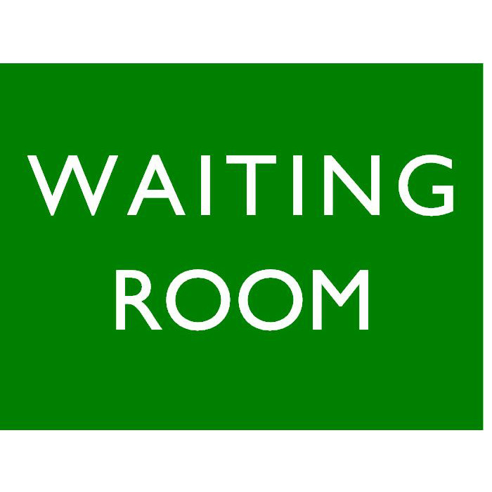 Medium Metal Sign (RL): Waiting Room (B.R. Southern Region Style)