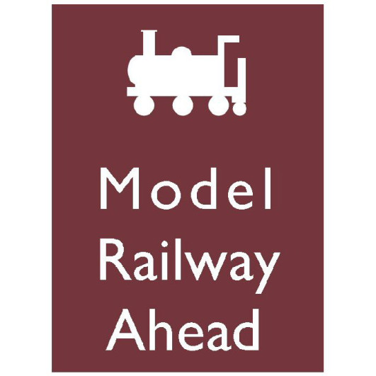 Medium Metal Sign (RL): Model Railway Ahead