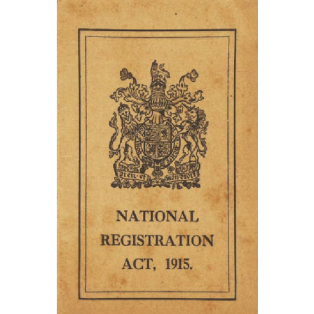 Replica National Registration Act 1915 ID Card