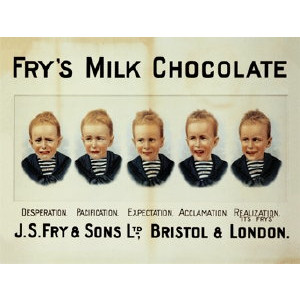 Mini Metal Sign (FH): Fry's Milk Chocolate - Five Boys