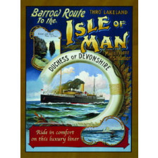 Mini Metal Sign (TR): Isle of Man - Barrow Route (NEW)
