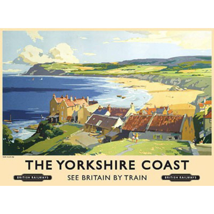 Mini Metal Sign (TR): The Yorkshire Coast - See Britain By Train