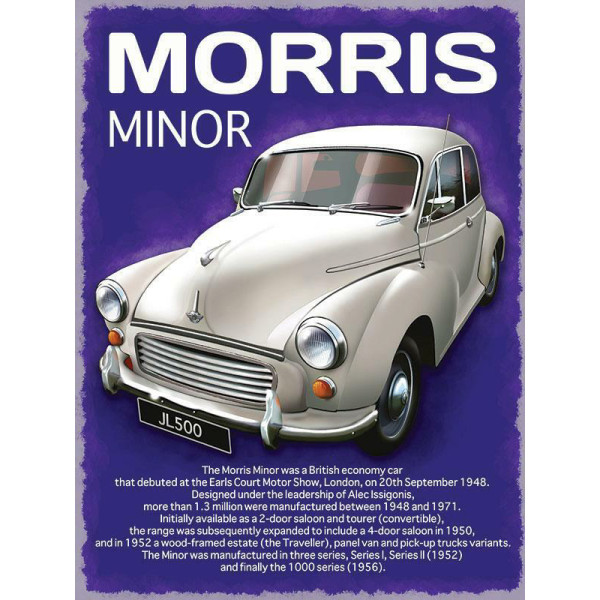 Mini Metal Sign (CM): Morris Minor