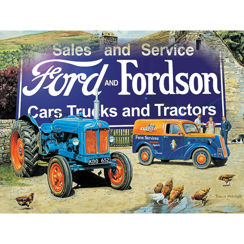 Mini Metal Sign (CM): Ford and Fordson Sales and Service