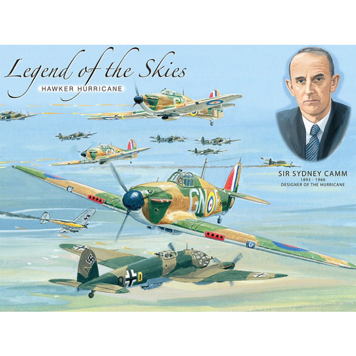Mini Metal Sign (AE): Legend of the Skies - Hawker Hurricane