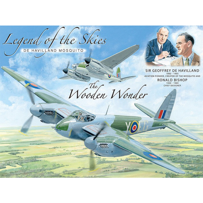Mini Metal Sign (AE): Legend of the Skies - De Havilland Mosquito