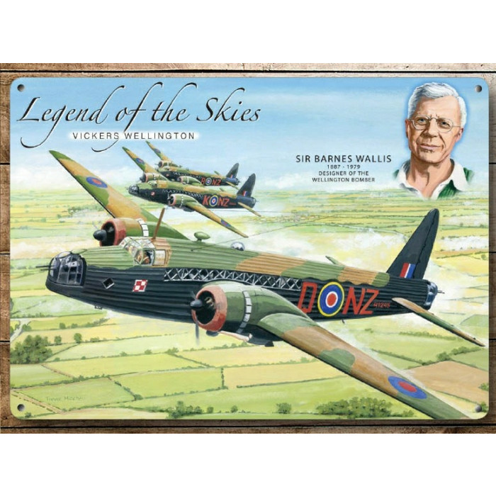Mini Metal Sign (AE): Legend of the Skies - Vickers Wellington