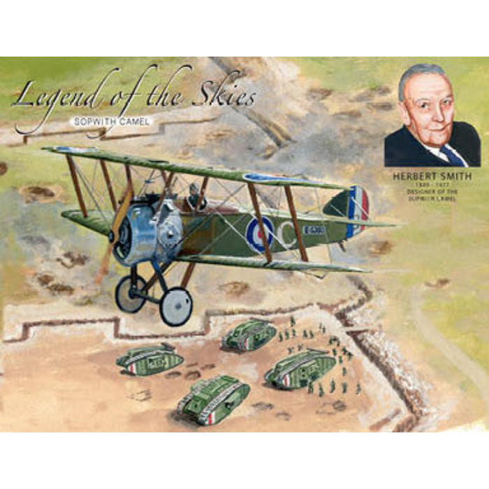 Mini Metal Sign (AE): Legend of the Skies - Sopwith Camel (E.O.L) - SAVE 15% !!