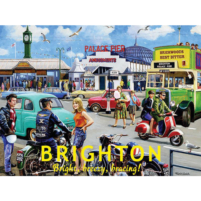 Mini Metal Sign (TR): Travel Poster - Brighton (E.O.L.) - SAVE 15% !!