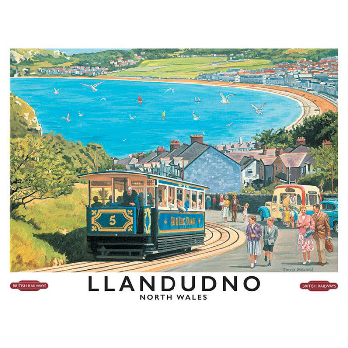 Mini Metal Sign (TR): Travel Poster - Llandudno North Wales