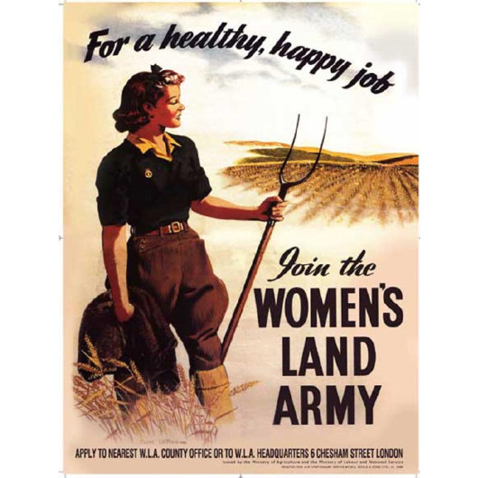 Mini Metal Sign (MW): Join the Women's Land Army - Healthy Happy Job