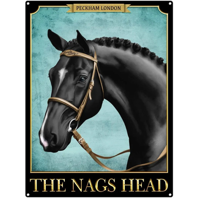 Mini Metal Sign (EN): The Nags Head &acirc;&brvbar;. Peckham London (OFAH) (NEW)