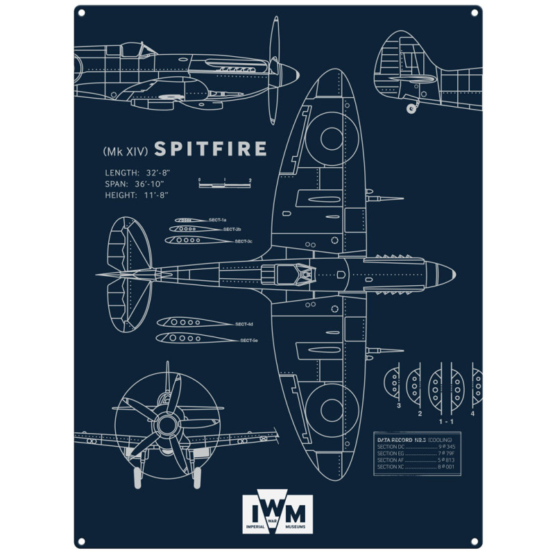 Mini Metal Sign (IWM): Spitfire - Technical