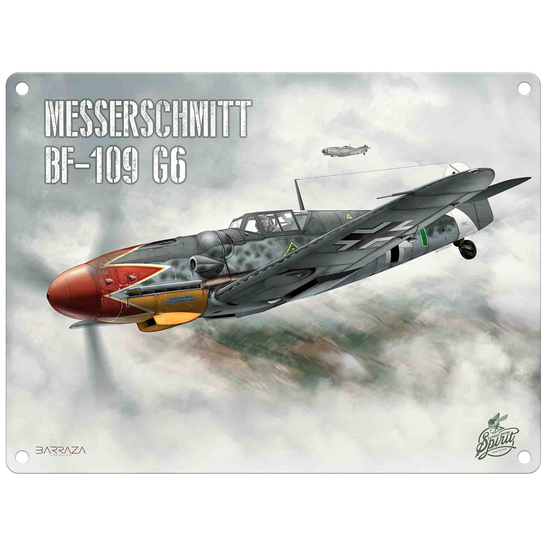 Mini Metal Sign (AE): Messerschmitt BF-109 G6 (NEW)