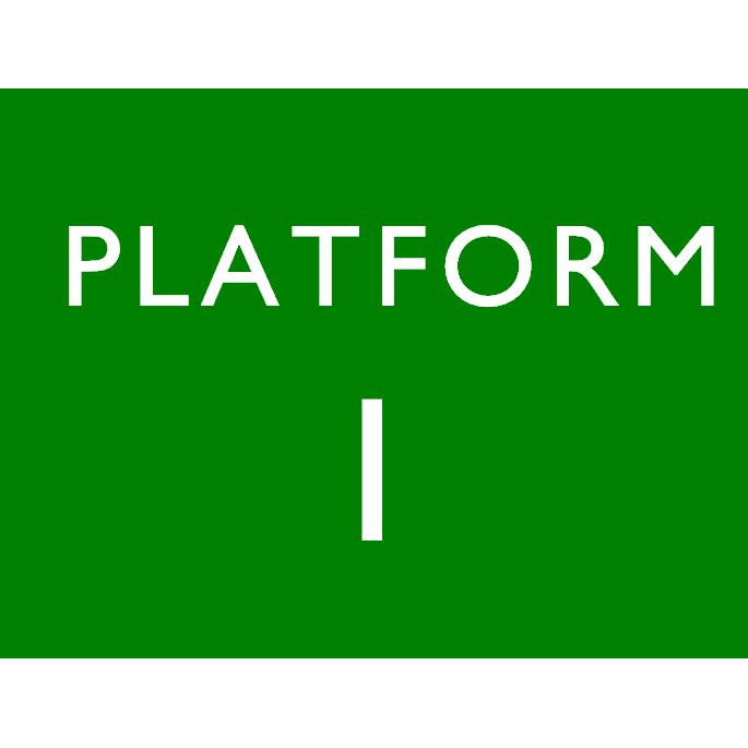 Mini Metal Sign (RL): Platform 1 (B.R. Green Southern Region Style)