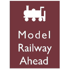 Metal Sign (RL): Model Railway Ahead