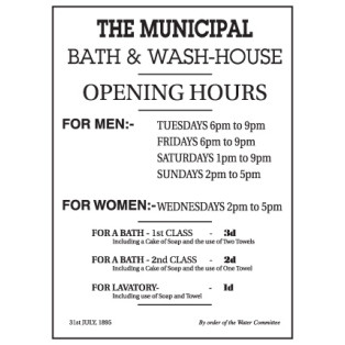 Replica E/S: Bath & Wash House - Opening Hours